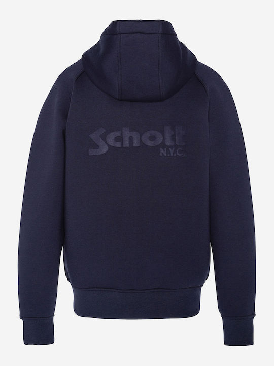 Schott NYC SW4021 Neoprene Fleece neopren albastru marin