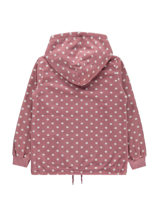 Girls' fleece hoodie with rotten apple polka dot hood for girls (10-14 years old) Civil 3409