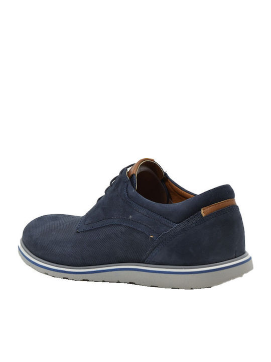 Leder Herren Freizeitschuhe Blau