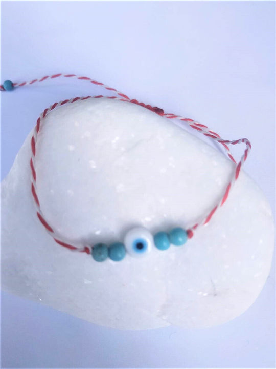 Handmade Martaki Bracelet with Martaki Design and Turquoise Bead