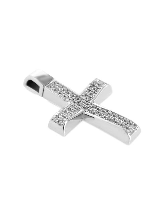 Women's Cross VITOPOULOS White Gold K14 With Zirconia