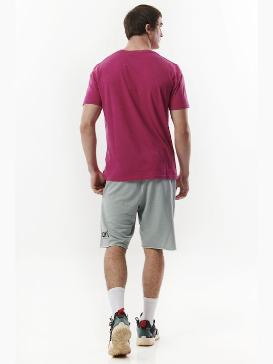 Body Action Men's Short Sleeve T-shirt Fuchsia