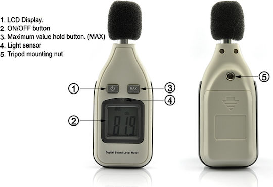 H65 Decibel Meter 35-130dB
