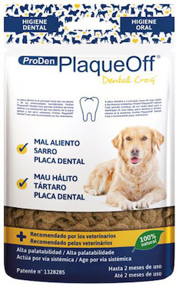 Plaque Off Dental Croc Bites Dental Treats Dog against Bad Breath for Medium Breeds Οδοντικές Λιχουδιές 150gr