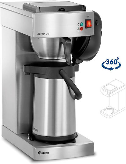 Bartscher Aurora 22 Mașină de cafea filtru comercială 2000W cu capacitatea de 2lt