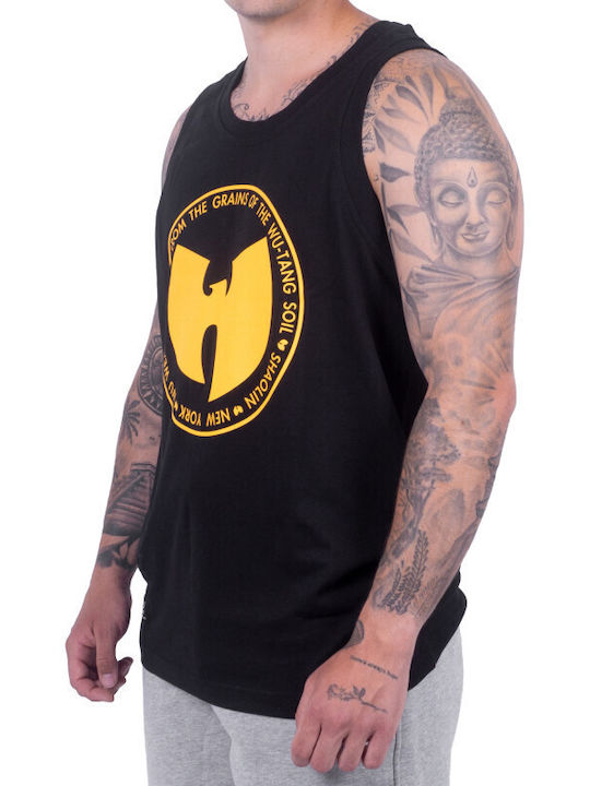 WU WEAR GRAINS TANK-TOP TT517B BLACK Wu Wear blue