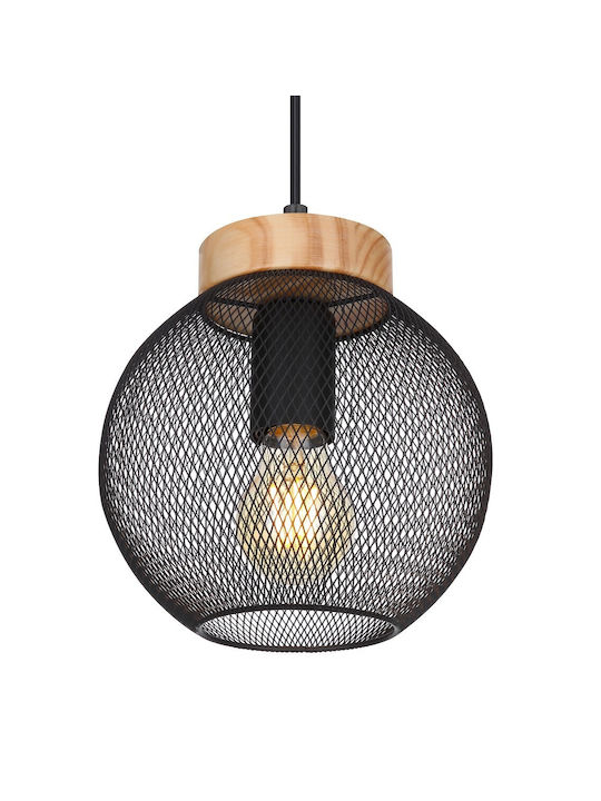 Globo Lighting Pablo Pendant Light Single-Light for Socket E27 Brown