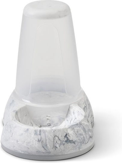 Savic Loop Marble Automatisch Kunststoff Schale mit Behälter Futter für Hund & Katze auf Basis von 3lt in Grau Farbe