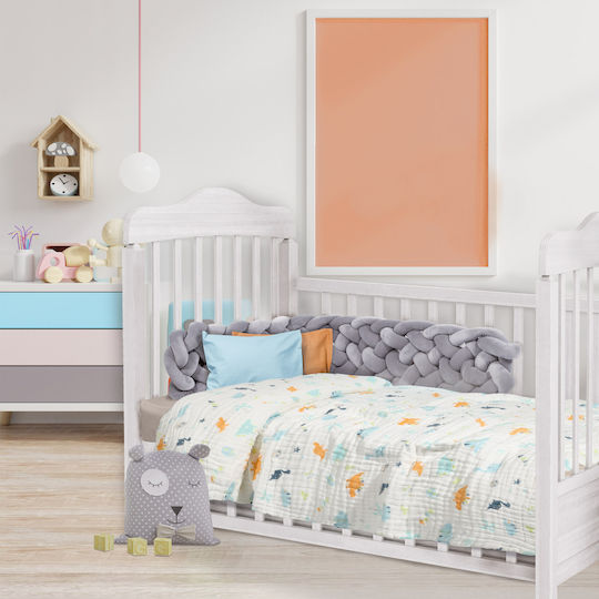 Das Home Одеяло Детско легло 6623 100% памук Синьо 105x150см.