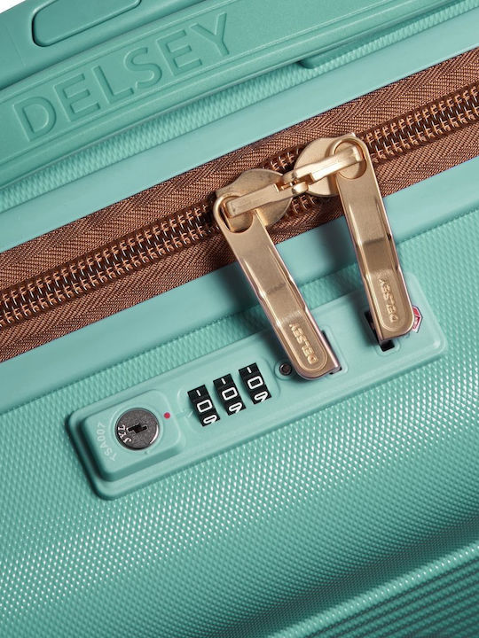 Delsey Freestyle Medium Hard Green Suitcase With 4 Wheels Height 66.5cm