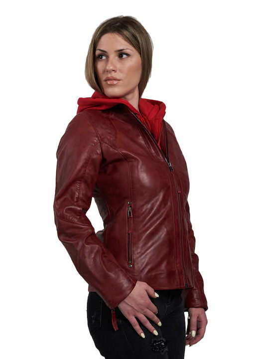 Lederjacke Sophia - Rot