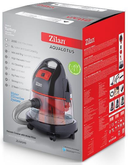 Zilan Staubsauger Flüssigkeiten / Feststoffe 2000W mit Kunststoff Behälter 8Es