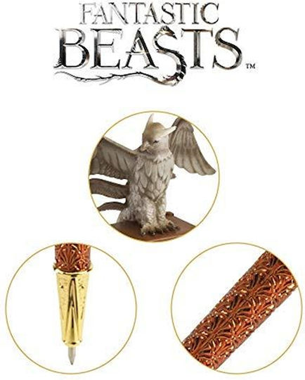 The Noble Collection Fantastic Beasts Химикалка Химикалка Кафяв с Син Мастило Thunderbird