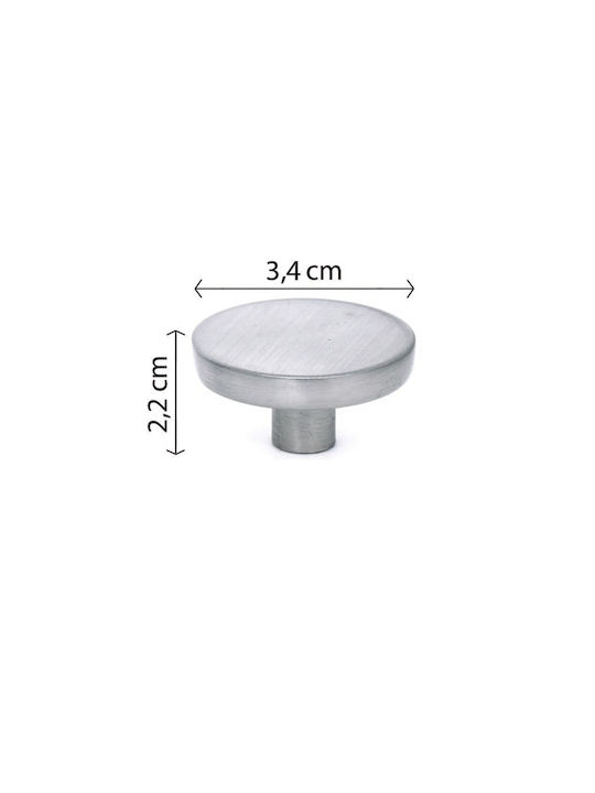 Import Hellas 6090 Knob Furniture made of Metallic Nickel Matte D34mm 6090 1pcs