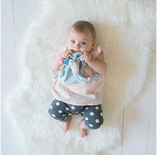 Taf Toys Бебешко Кърпиче Mini Moon Blankie Бяло