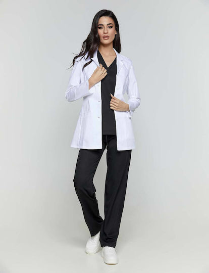 Velilla Feel Medizinischer Verbandskittel Weiß aus Baumwolle und Polyester