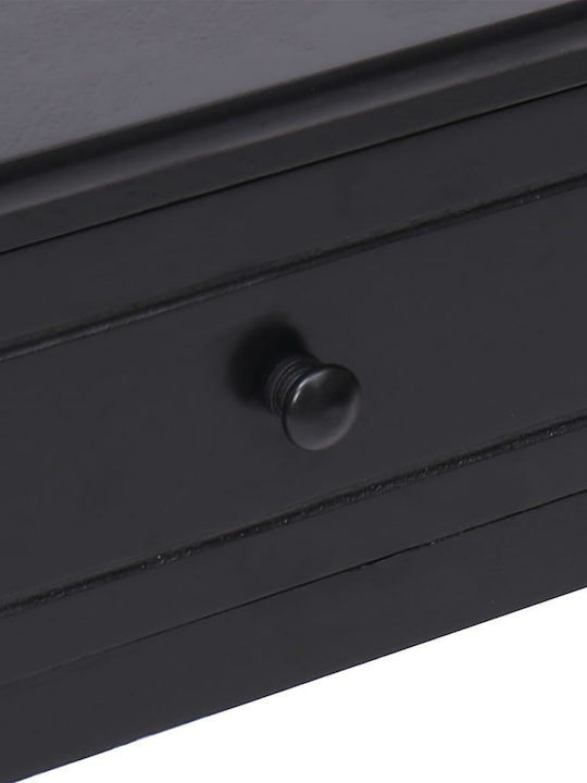 Schreibtisch aus Massivholz Schwarz 108x45x76cm