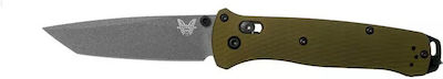 Benchmade Bailout Pocket Knife Khaki with Blade made of Stainless Steel in Sheath