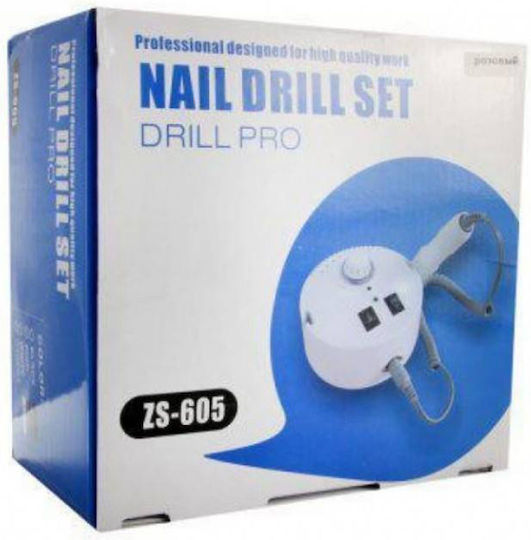 Factory ZS-605 Nail Drill Power 65W Black with Pedal with 35000 Rotations per Minute