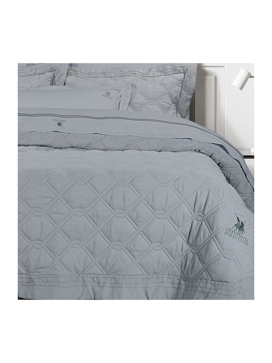 Greenwich Polo Club 2163 Set Coverlet Queen Size Microfiber Gray 220x240cm 3pcs