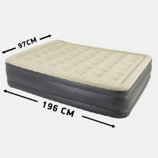 Avenli Inflatable Single Air Mattress with Integrated Electric Pump Jilong High 196x97x47cm