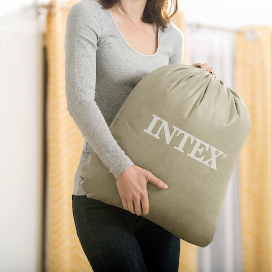 Intex Inflatable Sleeping Mattress with Hand Pump Kidz Travel Bed 168x107x25εκ. Green