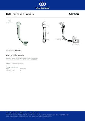 Ideal Standard Valve Shower Silver