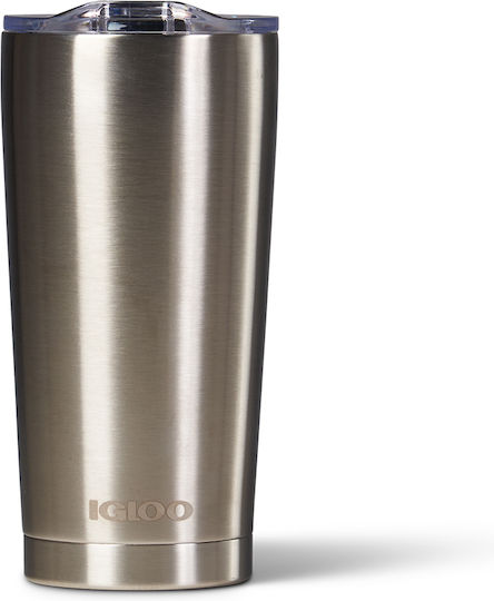 Igloo Legacy Glas Thermosflasche Rostfreier Stahl BPA Frei 590ml Silver mit Mundstück