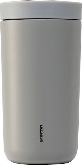 Stelton To Go Click Ποτήρι Θερμός Ανοξείδωτο 200ml Γκρι