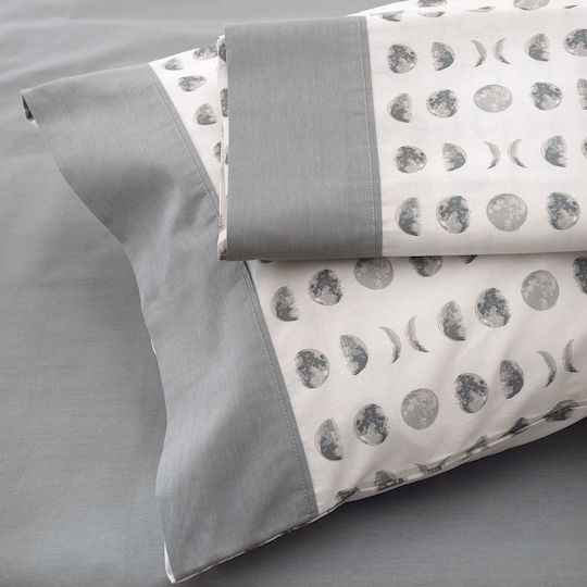 Makis Tselios Home Set Single 3pcs 105x200+30cm with Elastic Term Grey Makis Tselios Home Set Single 3pcs 105x200+30cm with Elastic Term Grey