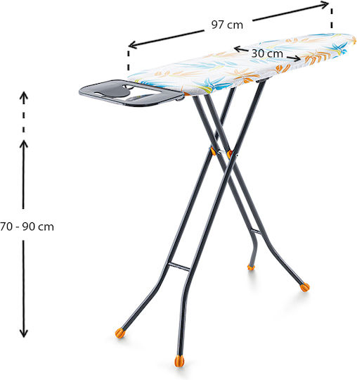Perilla Alsu Perilla Bügelbrett Für Bügelstation Zusammenklappbar 97x30x90cm