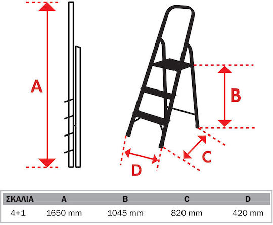 Bulle SA Ladder Aluminum with 4+1 Steps