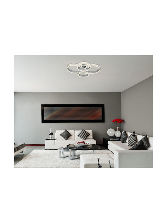Globo Lighting Rubio Ceiling Mount Light 85cm Gray with Integrated LED and Remote Control