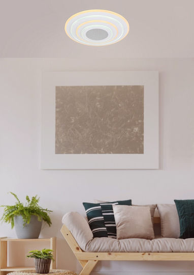 Globo Lighting Jocelyn Deckenleuchte 50cm Weiß mit Integrierter LED und Fernbedienung
