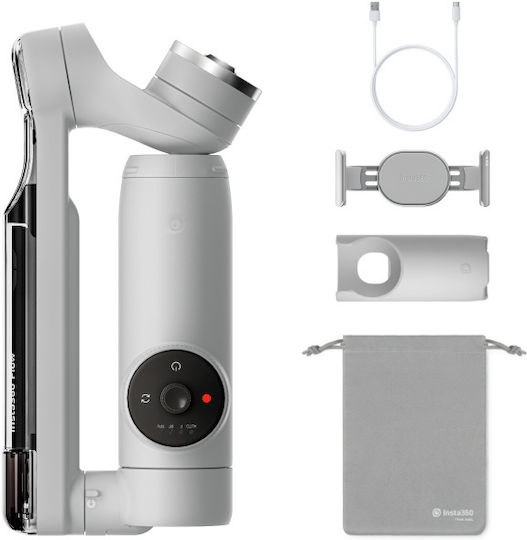 Insta360 Flow Phone Gimbal with 3 Axis Stabilization and 12 Operating Hours Gray