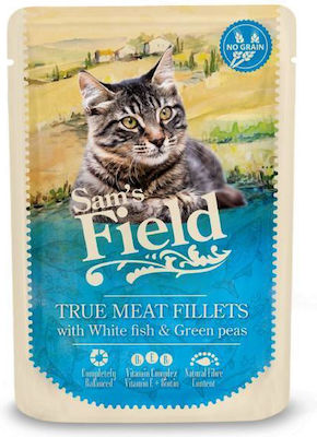 Sam's Field True Meat Fillets Wet Food for Cats In Pouch with Fish 1pc 85gr