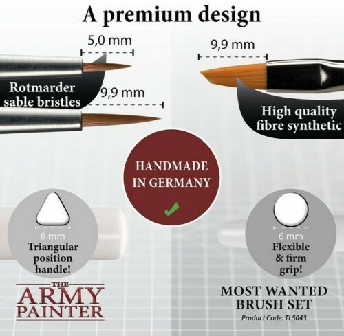 The Army Painter Most Wanted Brush Set Paintbrush Modeling