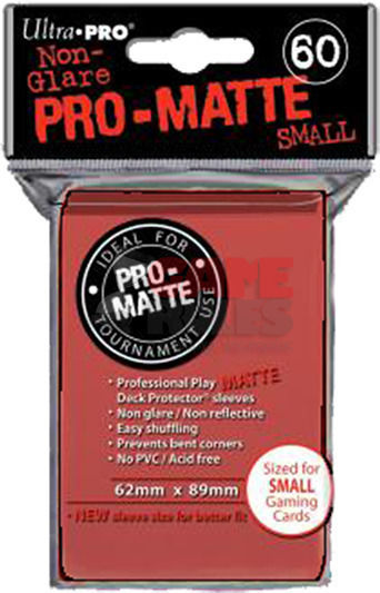 Ultra Pro Pro-Matte Kleine Kartenhüllen Japanisches Kartenformat 60Stück Rot