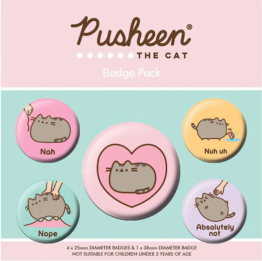 Pyramid International Pusheen Σετ Κονκάρδες 5τμχ