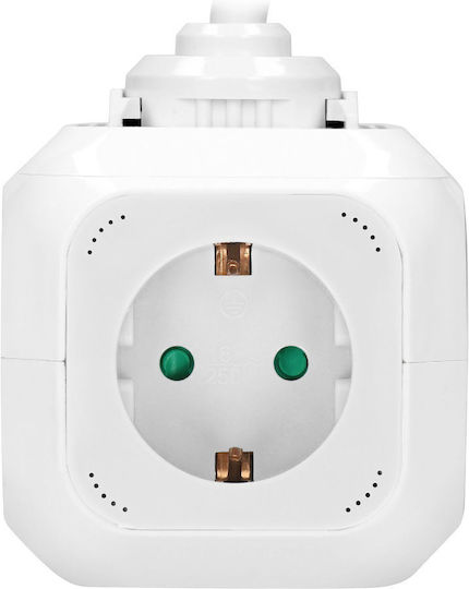 Orno PowerCube 3 Θέσεων με 2 USB-A και Καλώδιο 1.4m