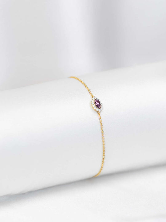 Lily and Rose-Petite Moon bracelet - Iris - Ορείχαλκος