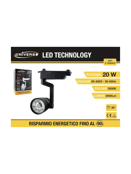 Universo Illuminazione Einzel LED Spot in Schwarz Farbe