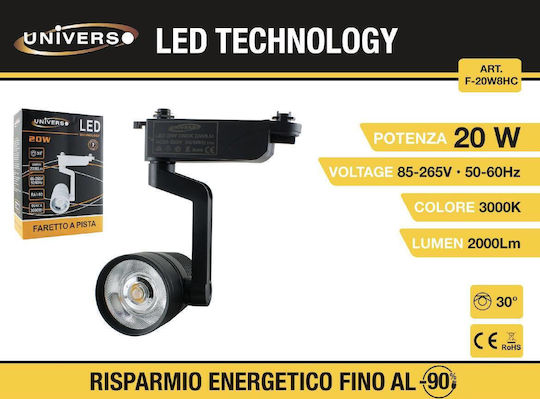 Universo Illuminazione Единично LED Спот в Черен Цвят Universo Illuminazione Единично LED Спот в Черен Цвят
