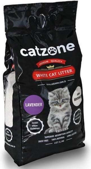 Catzone White Cat Litter Bentonite Cat Litter with Scent Lavender 10kg