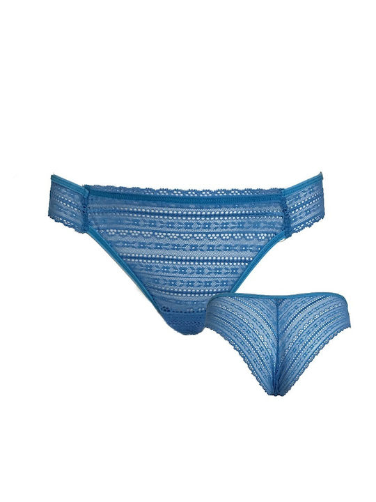 Brazilian Brief with Lace Amelie SKY BLUE