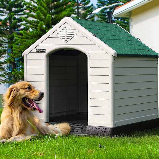 Vesta Dog House Dog House Plastic Outdoor Green 66.5x73.6x69.5cm