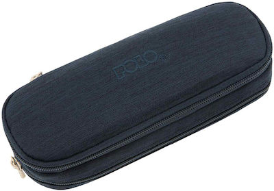 Polo Duo Pencil Case with 2 Compartments Blue