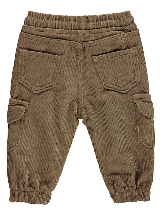 Baby beige cargo corduroy pants for boys (9-24 months)