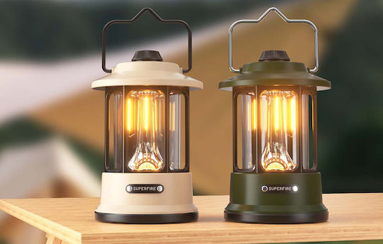 Superfire Rechargeable Lantern for Camping Waterproof with Flashlight & Powerbank 220lm 4.5W