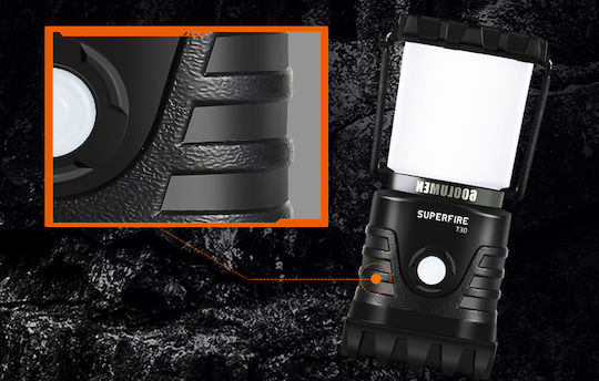 Superfire Laterne LED Wiederaufladbar Für Camping Mit Taschenlampe & Powerbank 600lm 8.4W